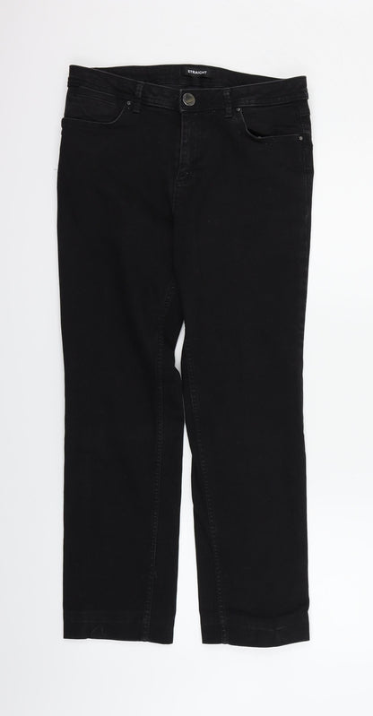 Straight Womens Black   Straight Jeans Size 12 L26 in