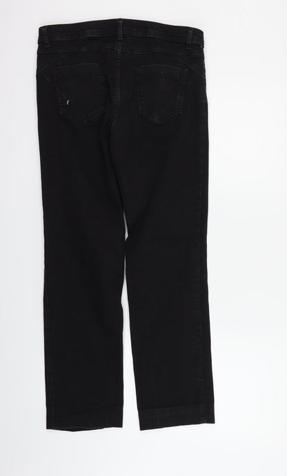 Straight Womens Black   Straight Jeans Size 12 L26 in