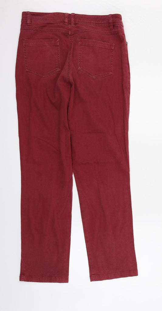 Debenhams Womens Purple   Straight Jeans Size 12 L28 in