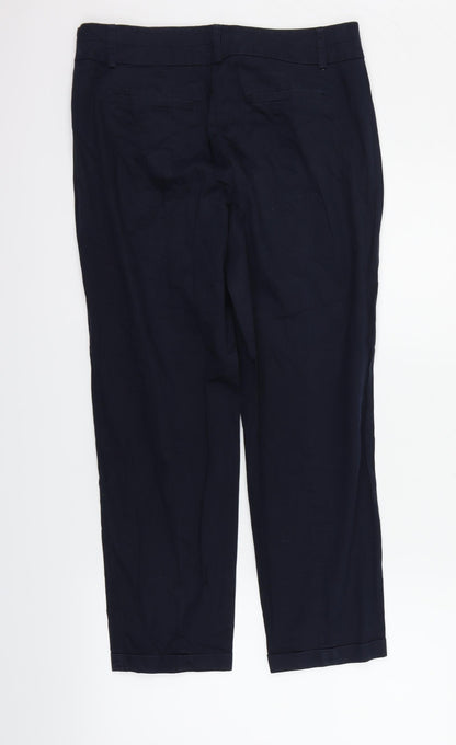 Womens UK Size 10 Taifun Regular Fit  Blue Trousers