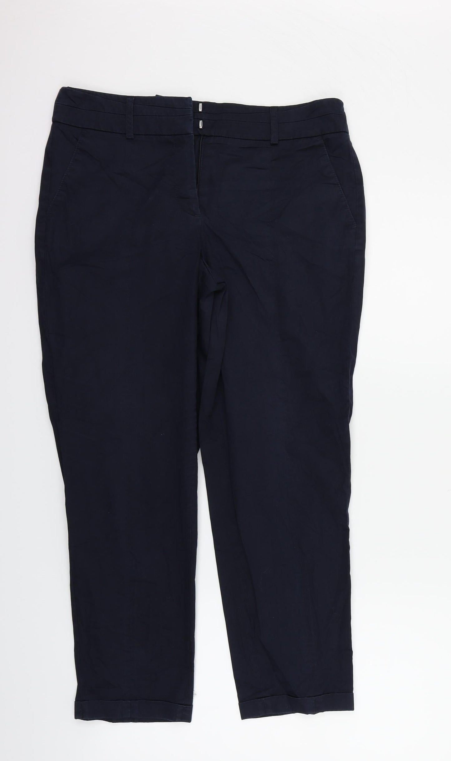 Womens UK Size 10 Taifun Regular Fit  Blue Trousers