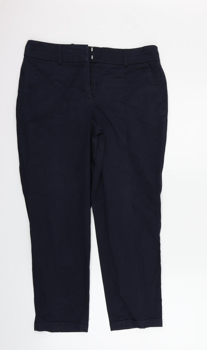 Womens UK Size 10 Taifun Regular Fit  Blue Trousers