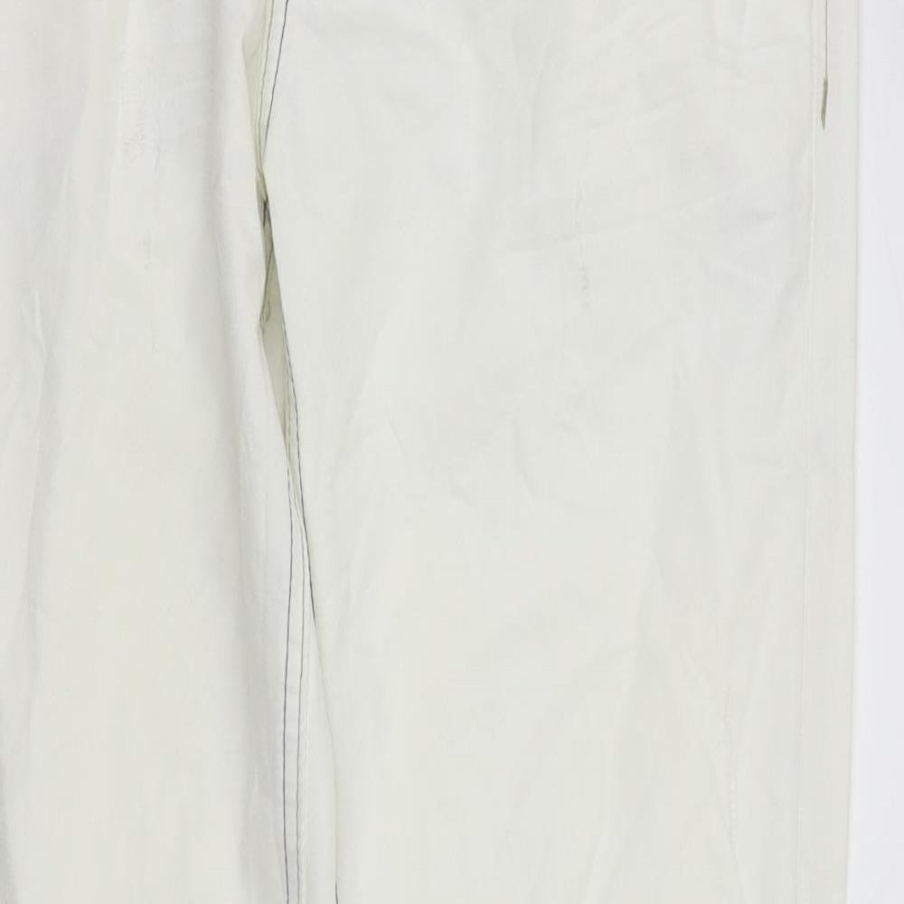 Manguun Womens White   Straight Jeans Size 34 in L31 in