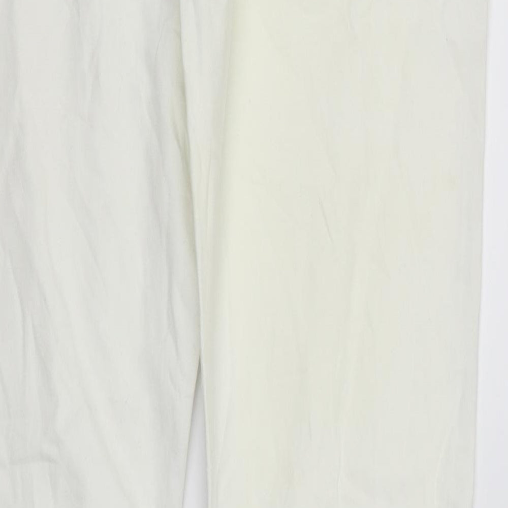 Manguun Womens White   Straight Jeans Size 34 in L31 in
