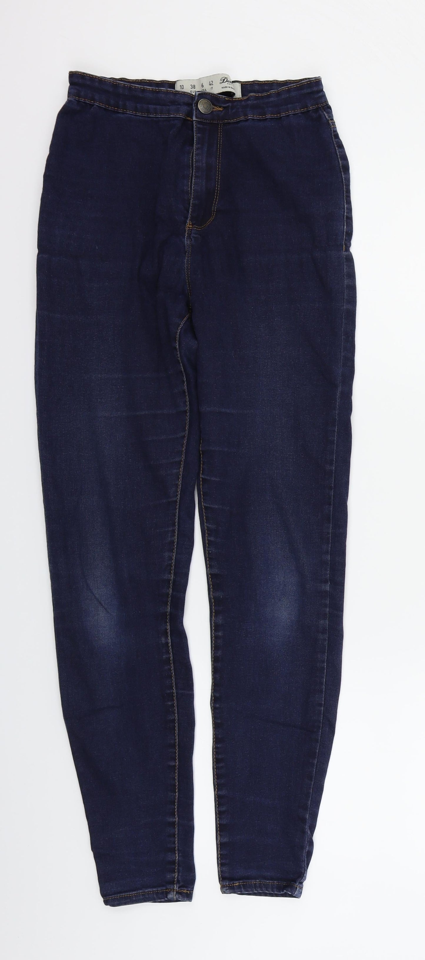Womens UK Size 10 deniem & co Regular Fit Straight Blue Jeans