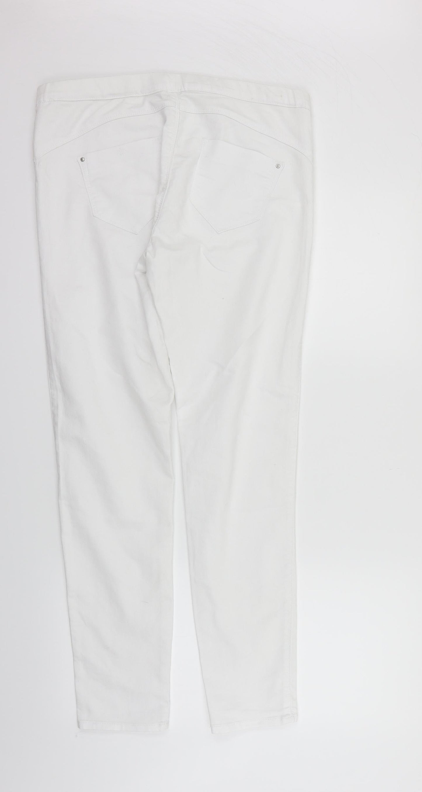 Womens UK Size 14 deniem & co Regular Fit Straight White Jeans