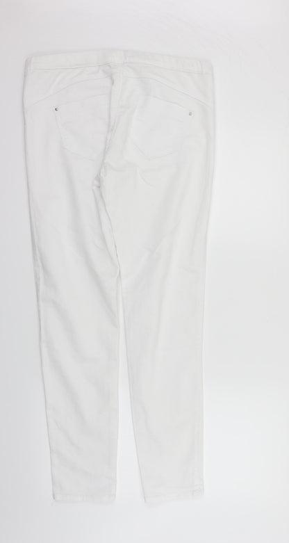 Womens UK Size 14 deniem & co Regular Fit Straight White Jeans