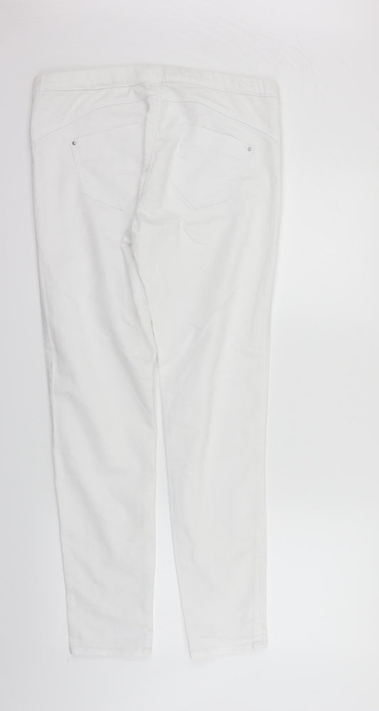 Womens UK Size 14 deniem & co Regular Fit Straight White Jeans