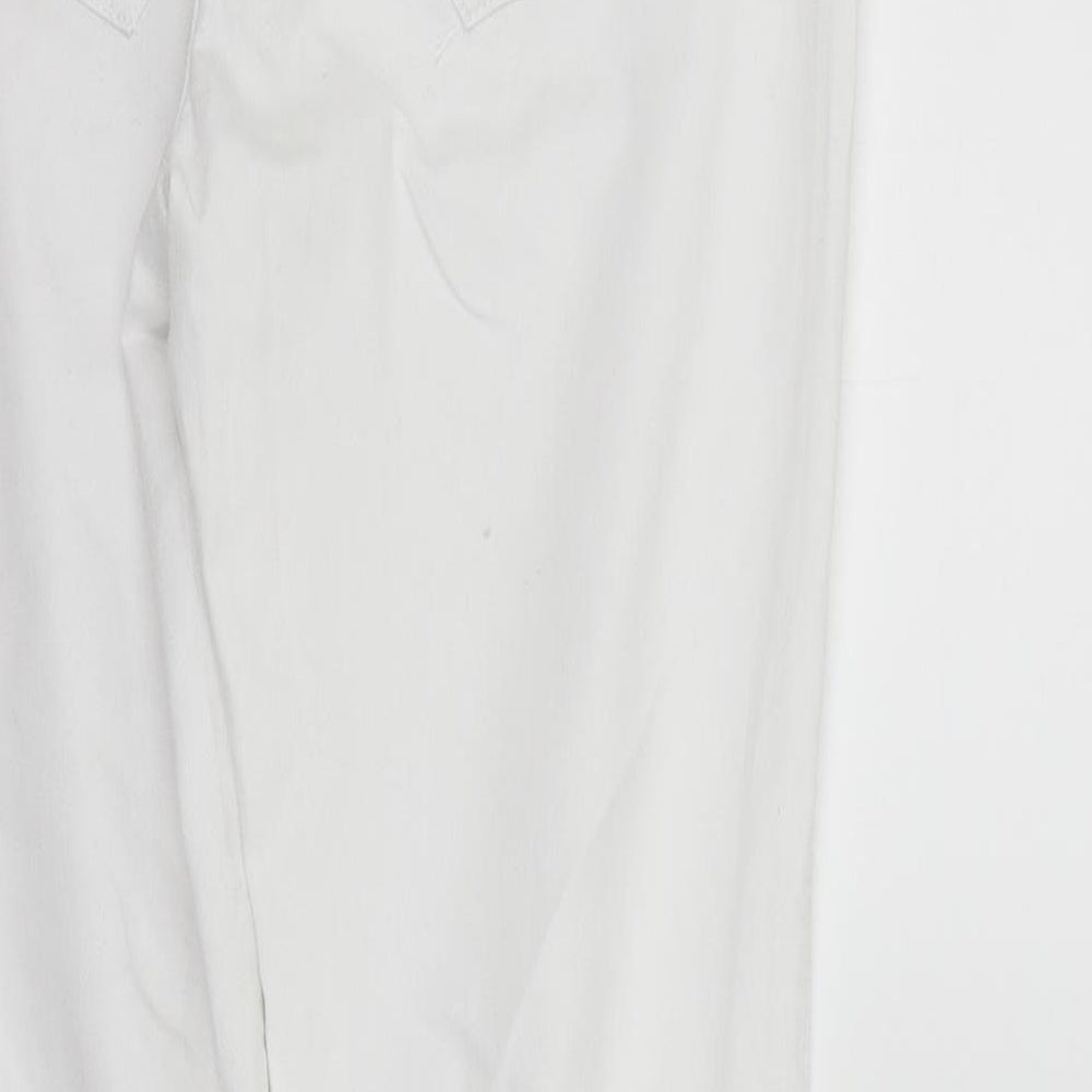 Womens UK Size 14 deniem & co Regular Fit Straight White Jeans