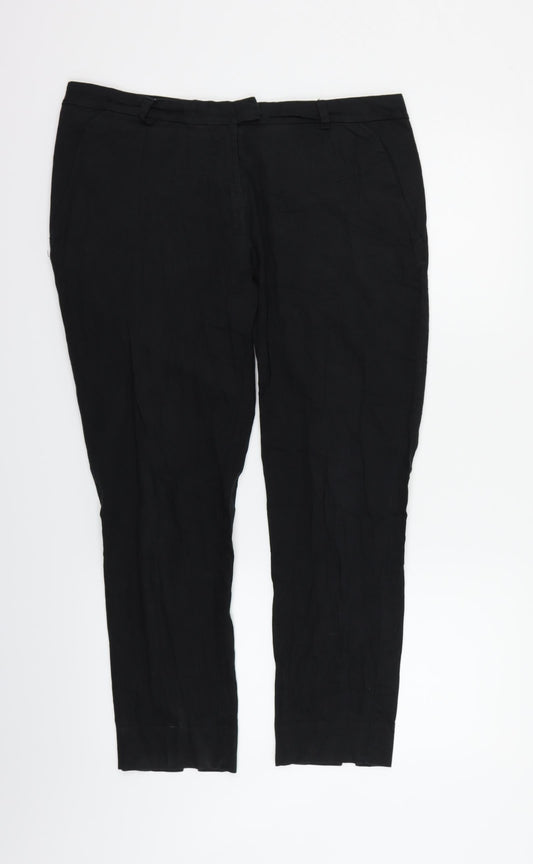 Womens UK Size 12 H&M Regular Fit  Black Trousers