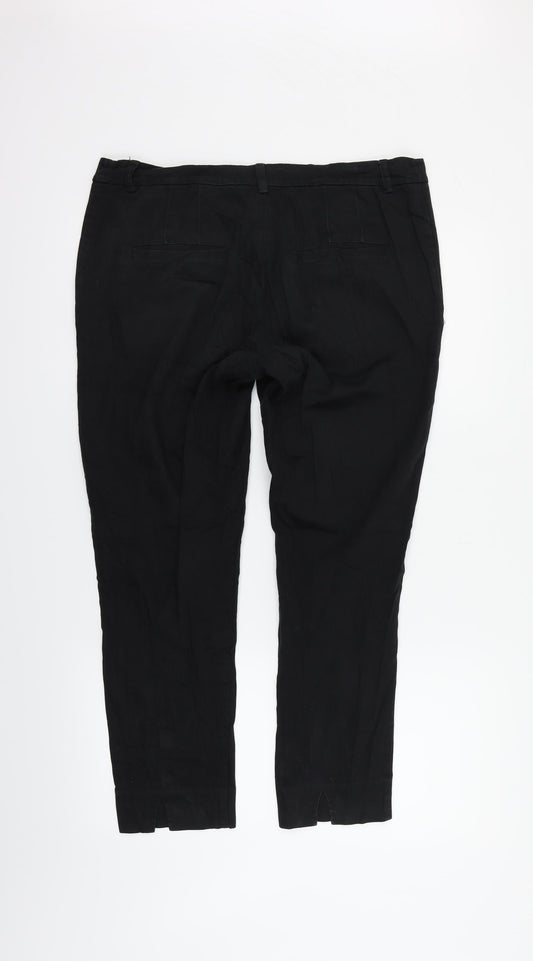 Womens UK Size 12 H&M Regular Fit  Black Trousers