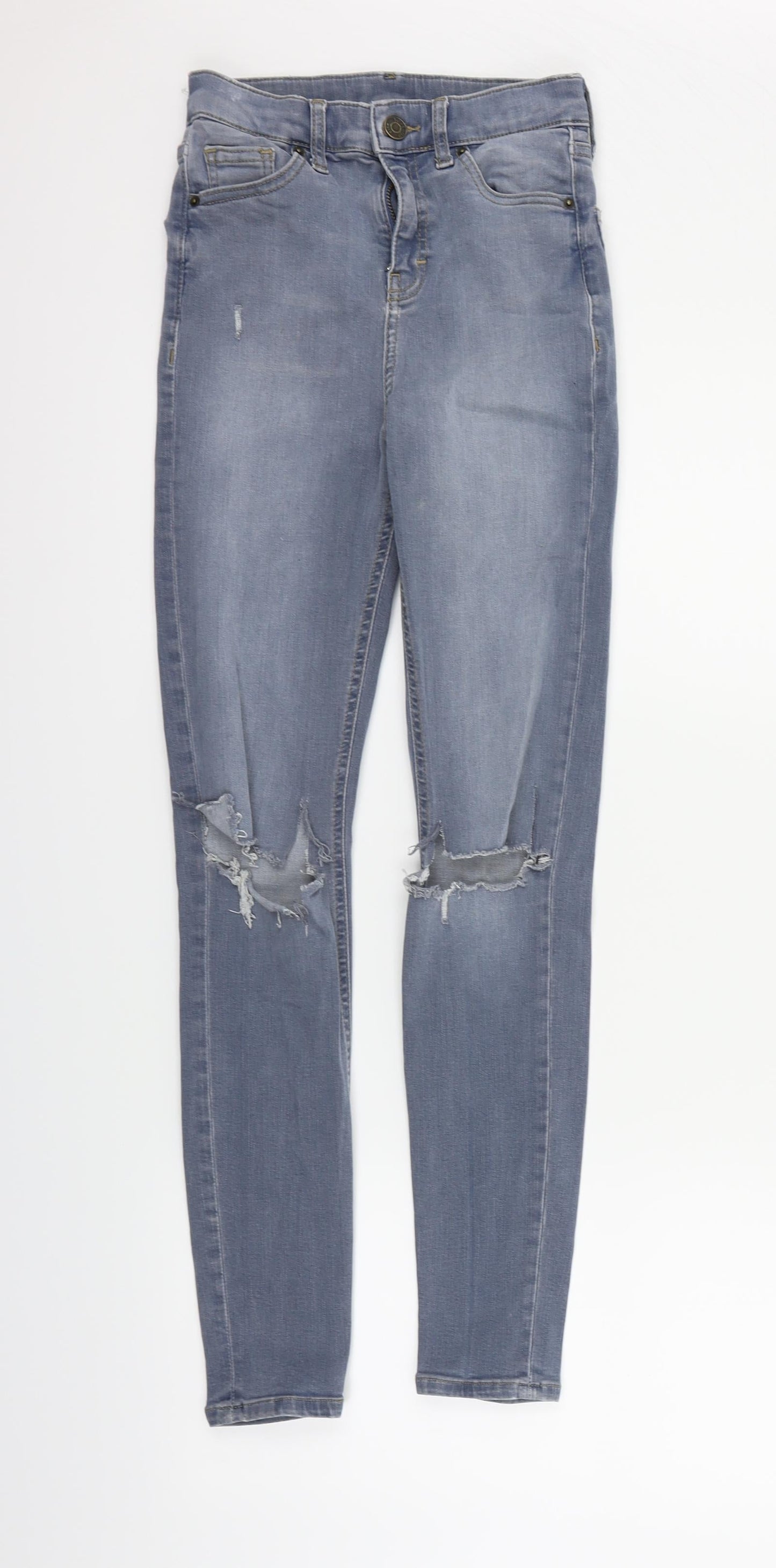Topshop Womens Blue   Straight Jeans Size 26 in L30 in