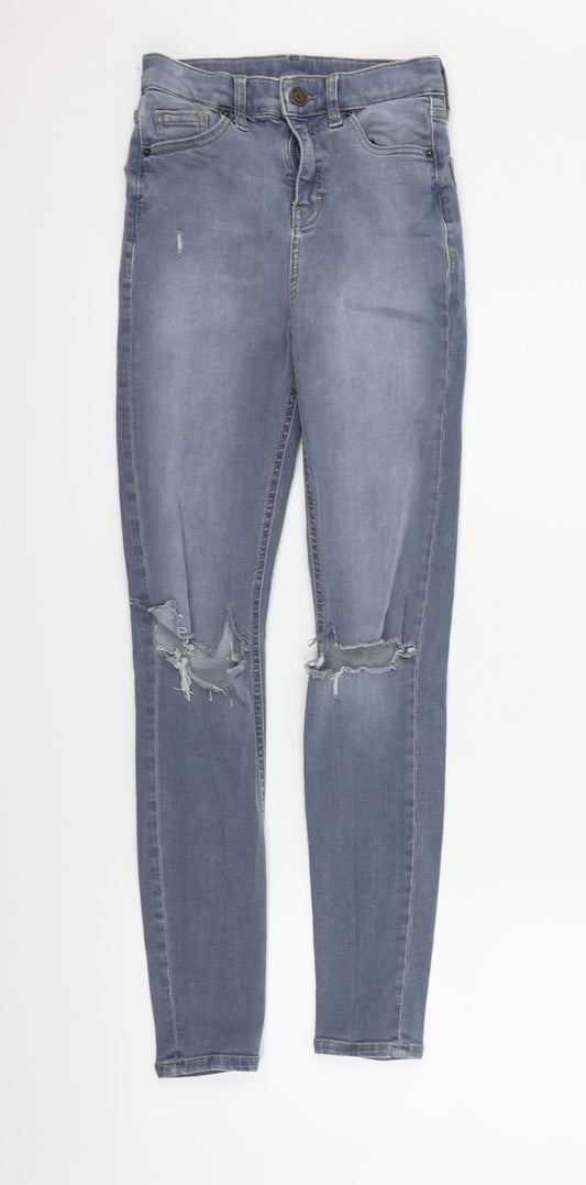 Topshop Womens Blue   Straight Jeans Size 26 in L30 in