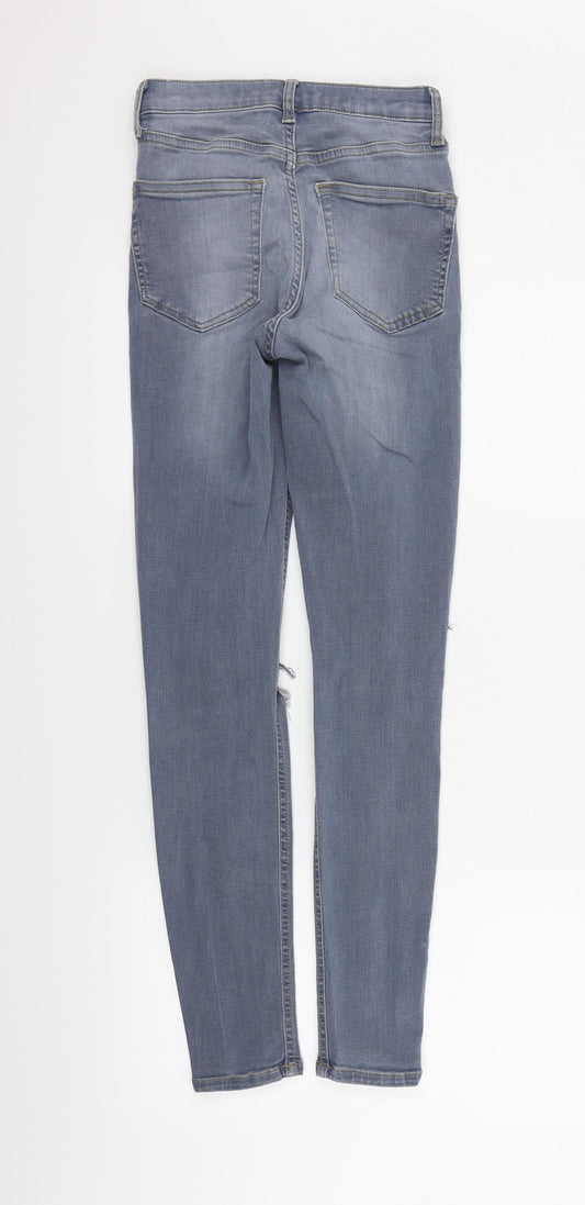 Topshop Womens Blue   Straight Jeans Size 26 in L30 in