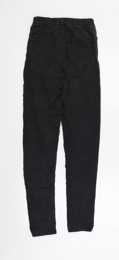 Womens UK Size 10 TALLY WEiJL Regular Fit Straight Black Jeans