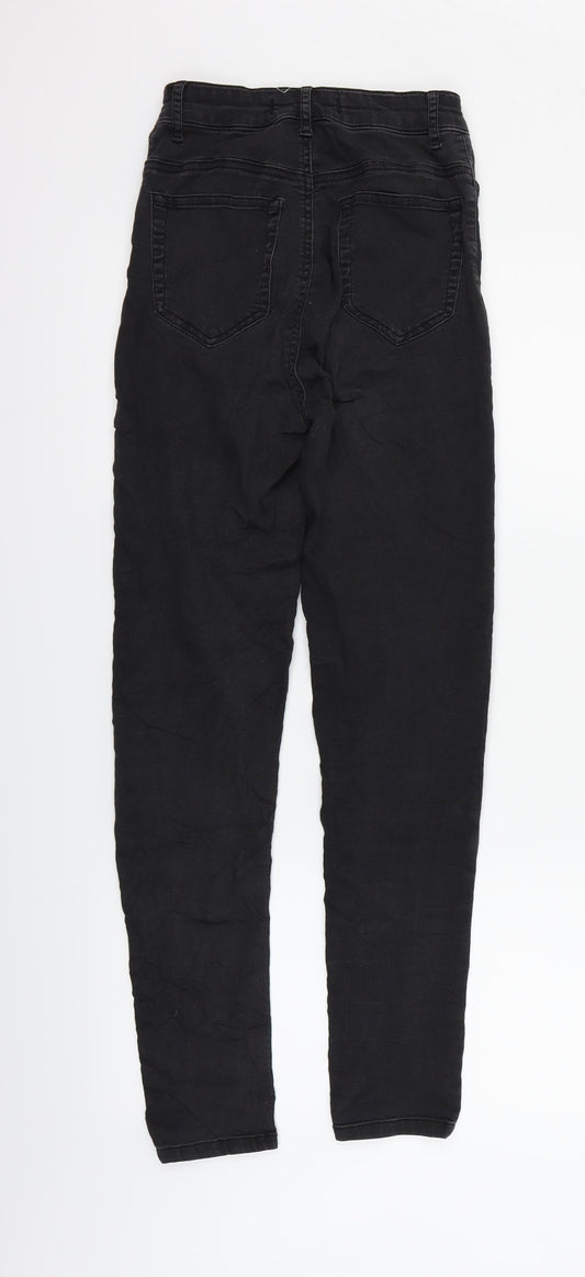 Womens UK Size 10 TALLY WEiJL Regular Fit Straight Black Jeans