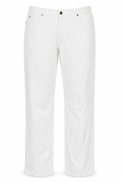 Womens UK Size 12 John Boner Regular Fit Straight White Jeans
