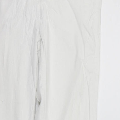 Womens UK Size 12 John Boner Regular Fit Straight White Jeans