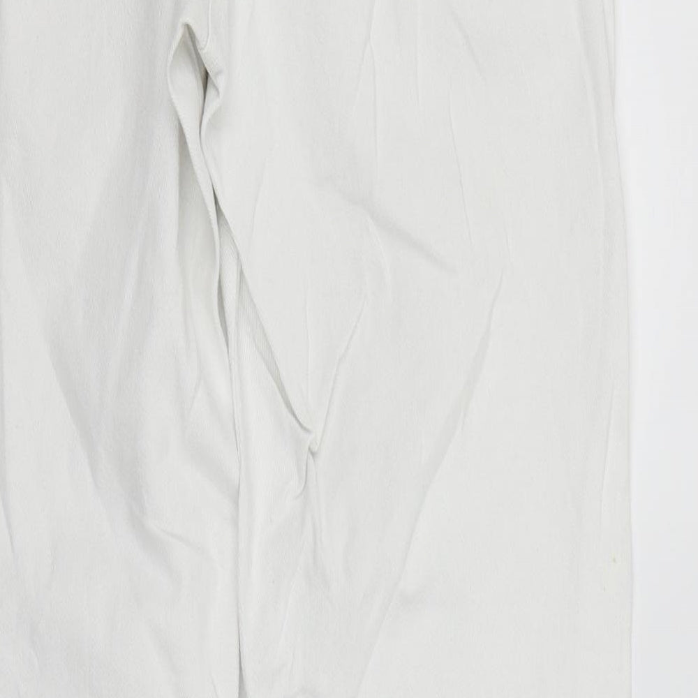 Womens UK Size 12 John Boner Regular Fit Straight White Jeans