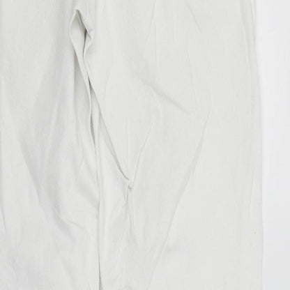 Womens UK Size 12 John Boner Regular Fit Straight White Jeans