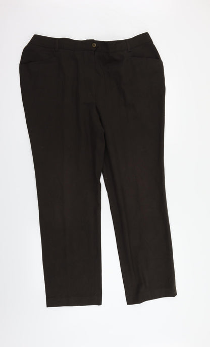 Womens UK Size 22 Stark Regular Fit  Brown Trousers