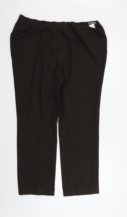 Womens UK Size 22 Stark Regular Fit  Brown Trousers