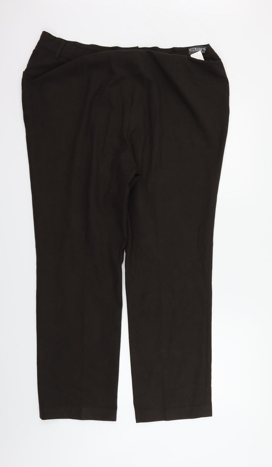 Womens UK Size 22 Stark Regular Fit  Brown Trousers