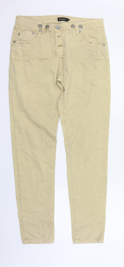 ambika Womens Beige   Trousers  Size S L30 in