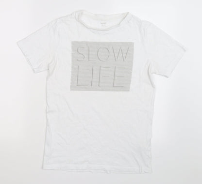 Kiabi Boys White   Basic T-Shirt Size XS  - Slow Life