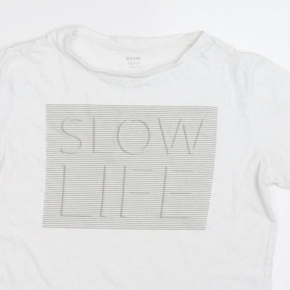 Kiabi Boys White   Basic T-Shirt Size XS  - Slow Life