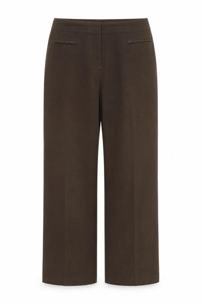 Womens UK Size 12 Mia Moda Regular Fit  Brown Trousers