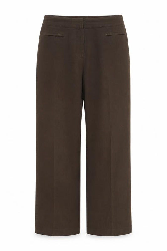 Womens UK Size 12 Mia Moda Regular Fit  Brown Trousers