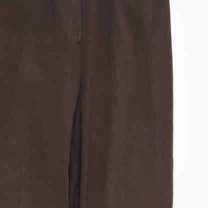 Mia Moda Womens Brown   Trousers  Size 12 L29 in
