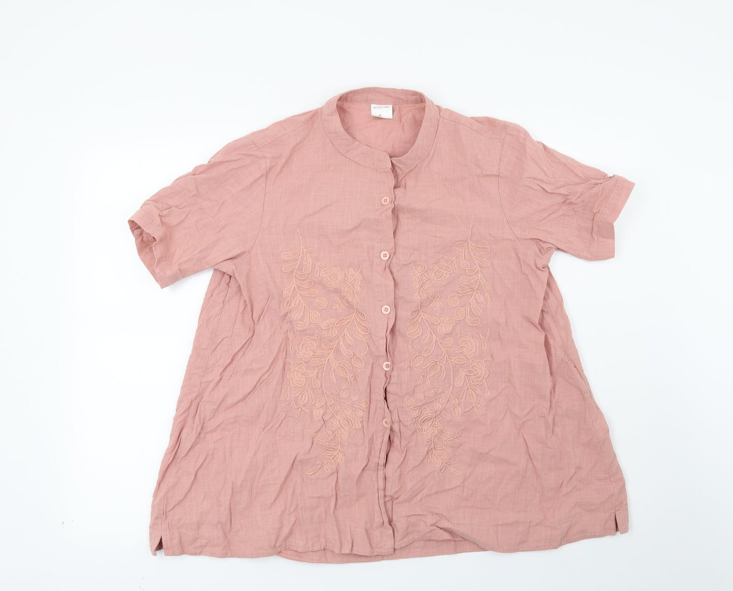 Womens UK Size S Preworn Pink Basic Blouse