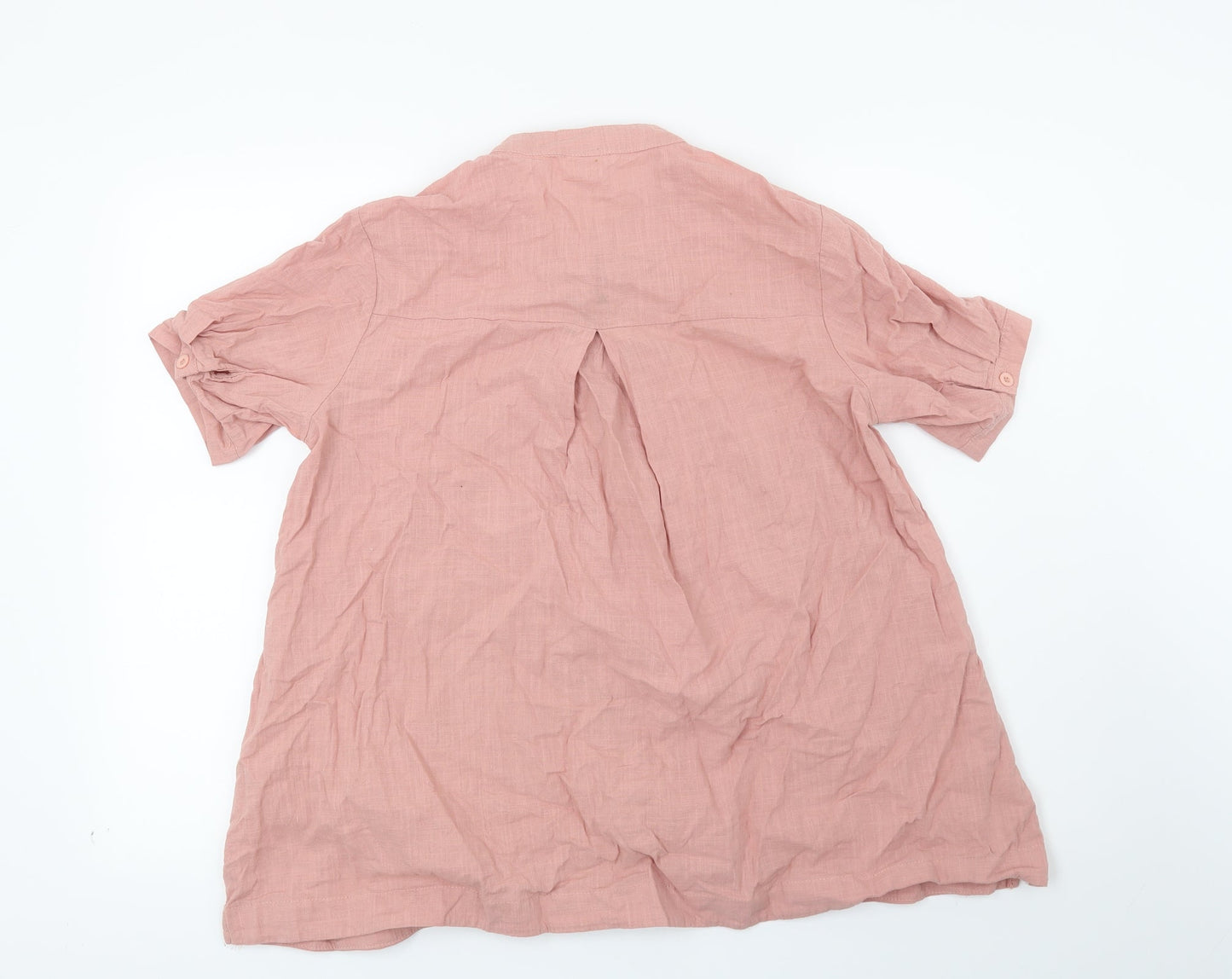 Womens UK Size S Preworn Pink Basic Blouse
