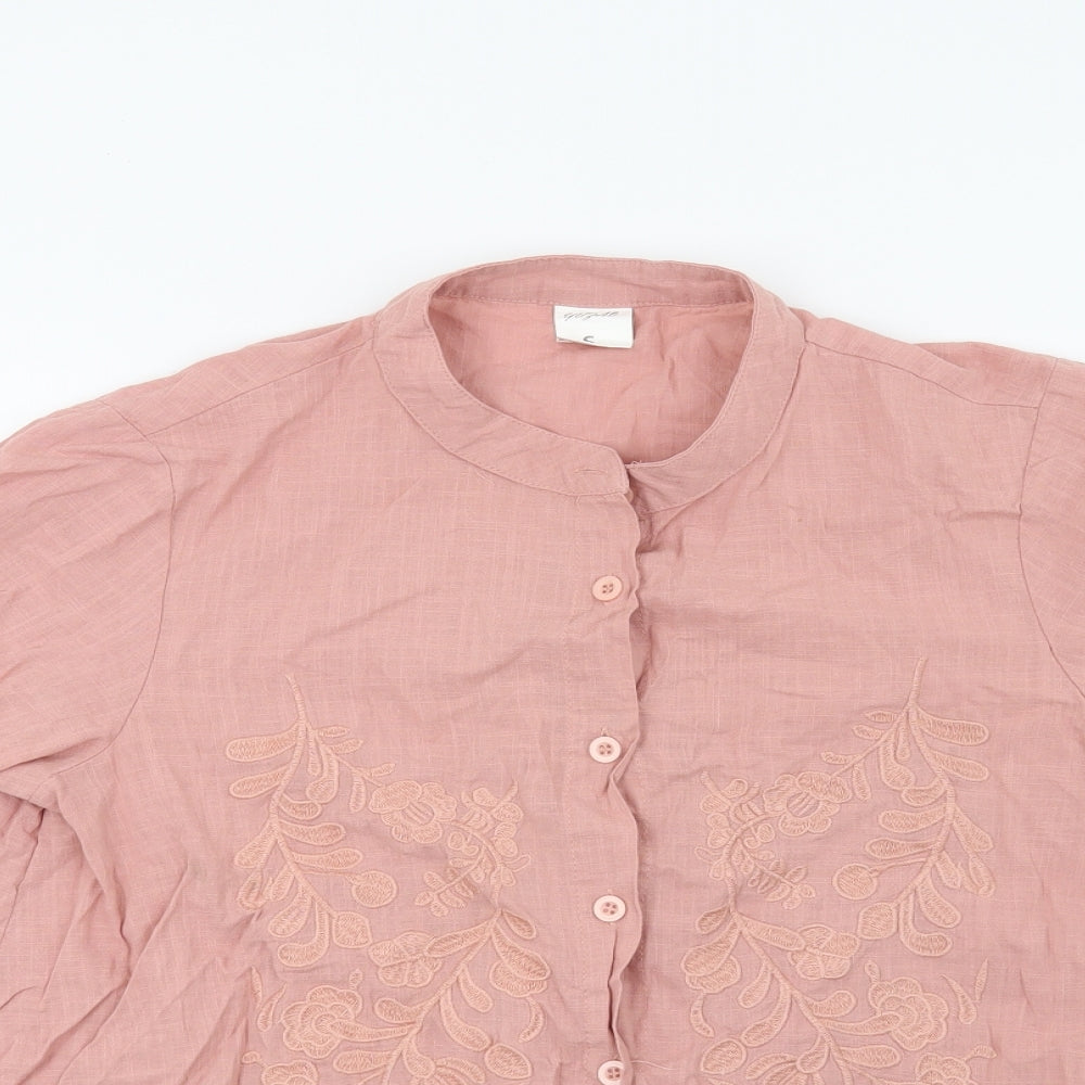 Womens UK Size S Preworn Pink Basic Blouse