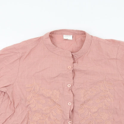 Womens UK Size S Preworn Pink Basic Blouse