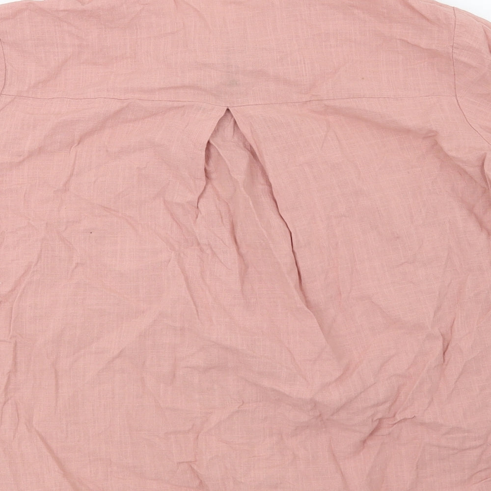 Womens UK Size S Preworn Pink Basic Blouse