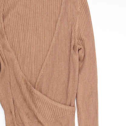 Brave Soul Womens Brown Striped  Jumper Dress  Size S