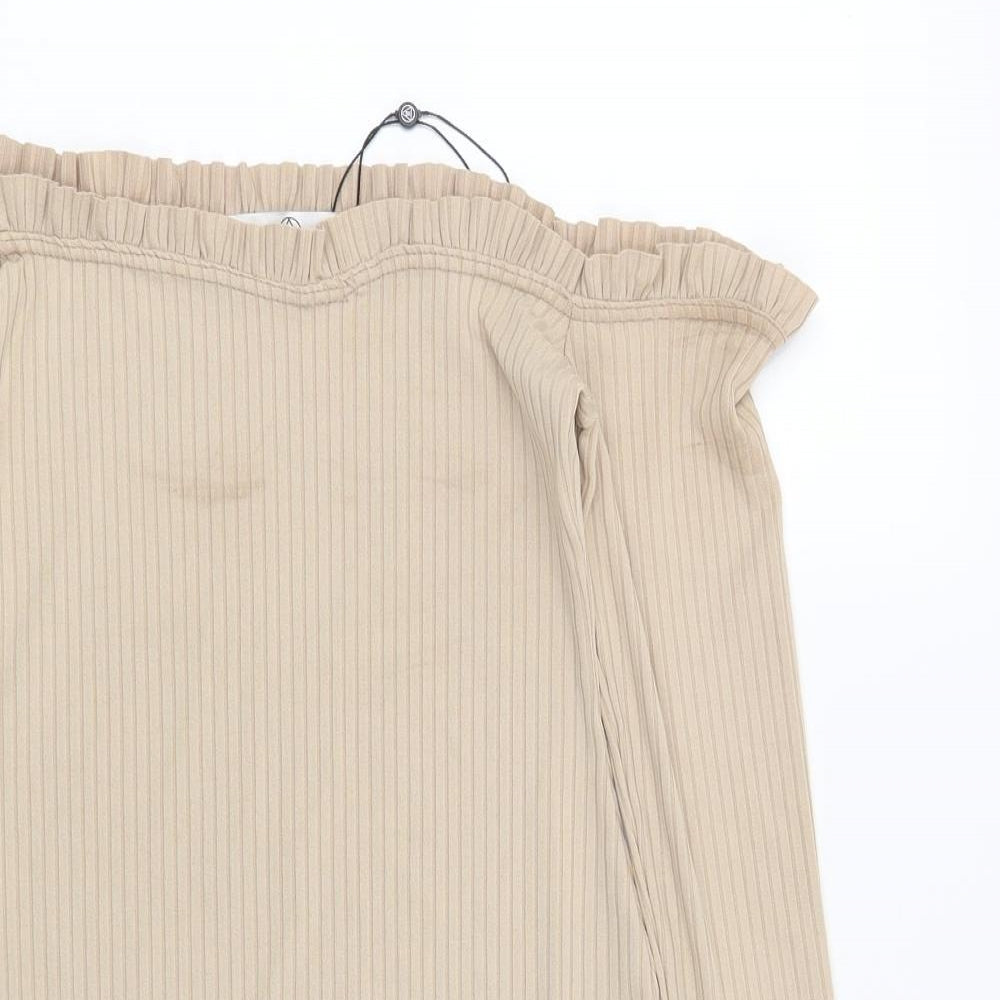 Missguided Womens Beige Striped  Bodycon  Size 4