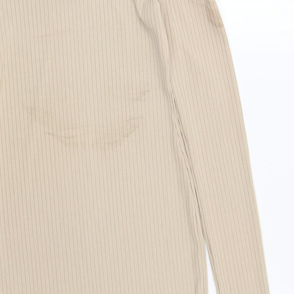 Missguided Womens Beige Striped  Bodycon  Size 4