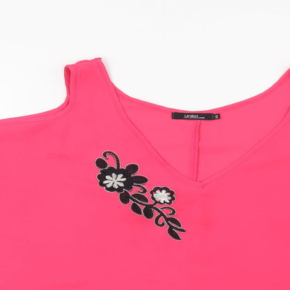 Womens UK Size M Preworn Pink Basic Blouse