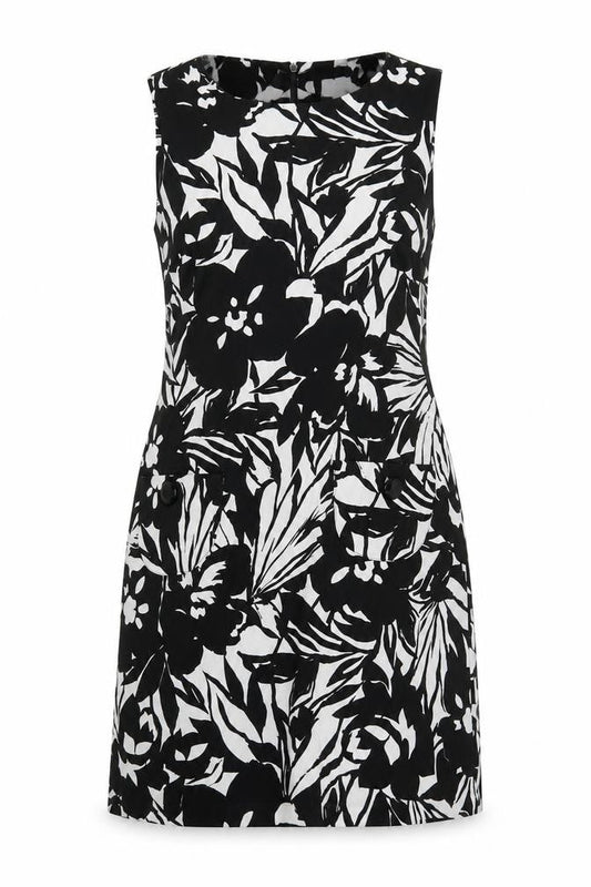 Scarlett Womens Black Floral  Shift  Size 8