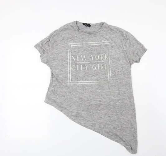 Womens UK Size 14 Atmosphere Grey Basic T-Shirt