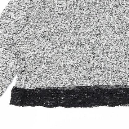 H&M Womens Grey  Knit Pullover Jumper Size XS