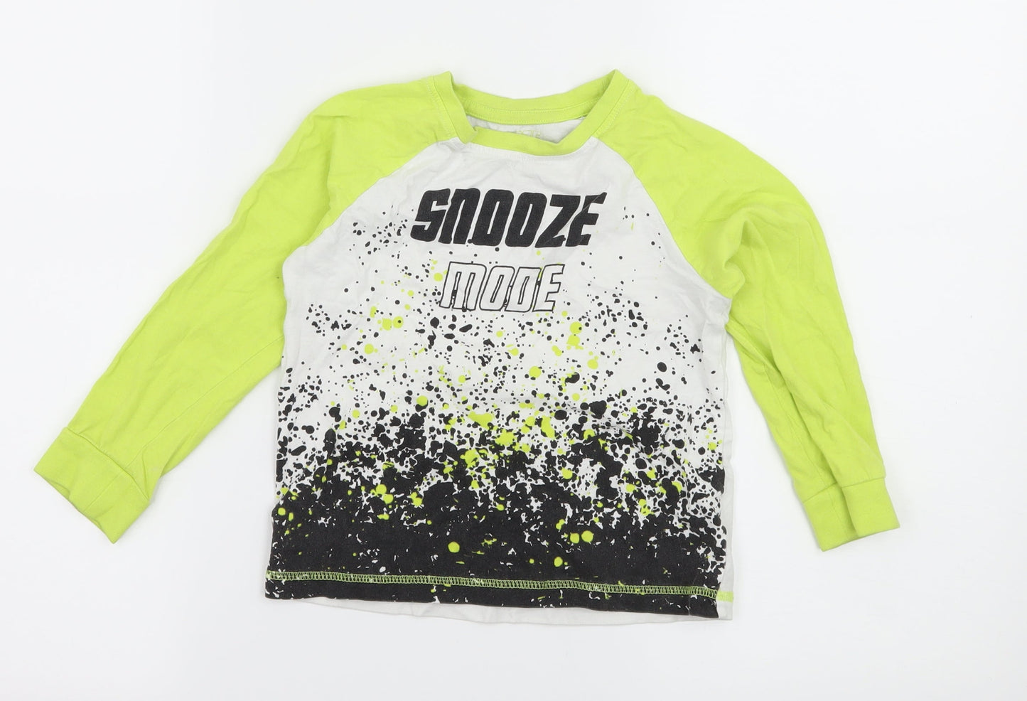Matalan Boys Multicoloured Geometric Jersey  Pyjama Top Size 5 Years  - Snooze mode