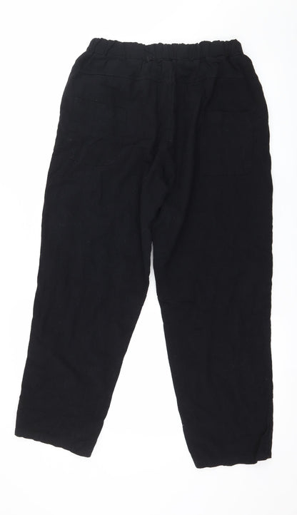 Womens UK Size 2XL Preworn Regular Fit  Black Trousers