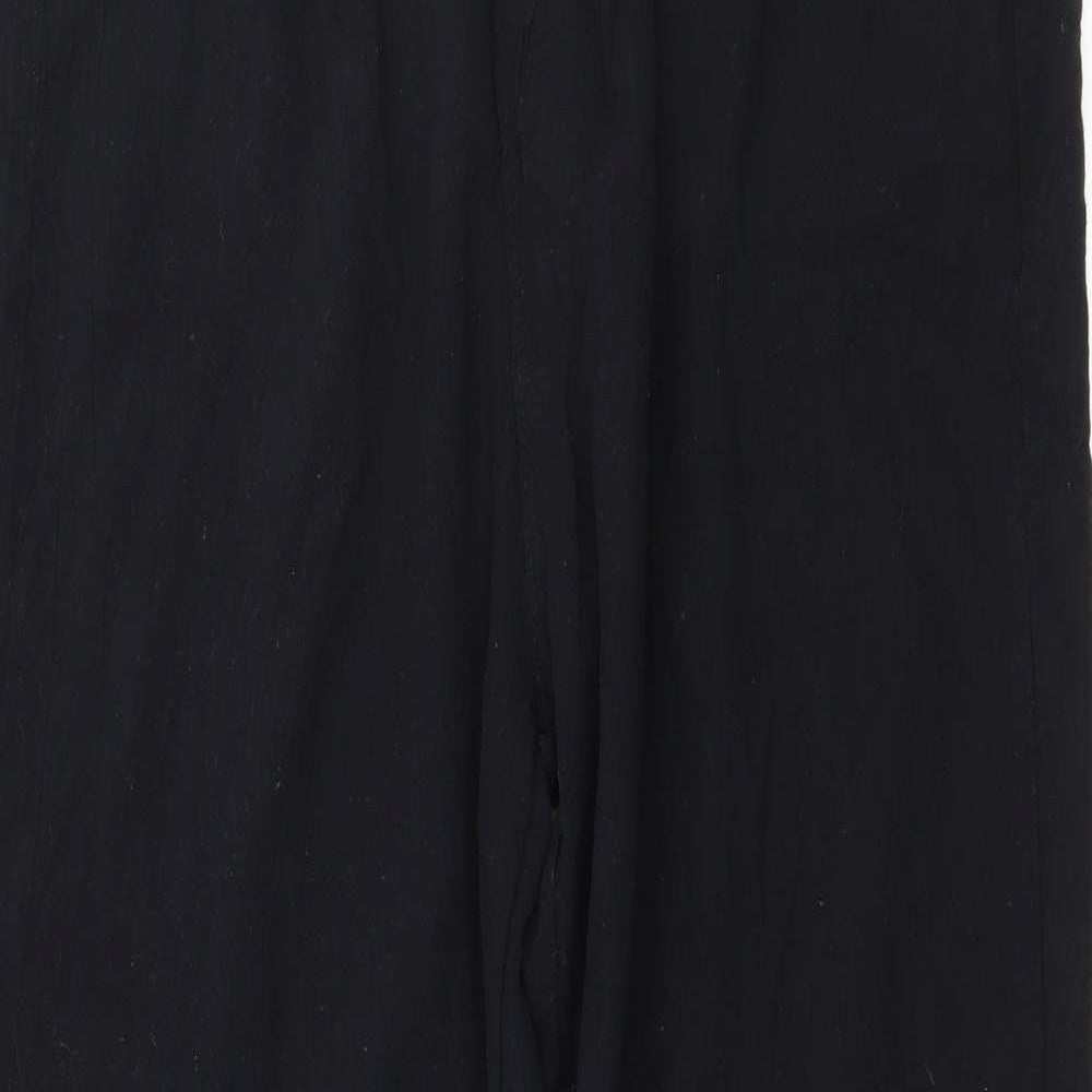Womens UK Size 2XL Preworn Regular Fit  Black Trousers