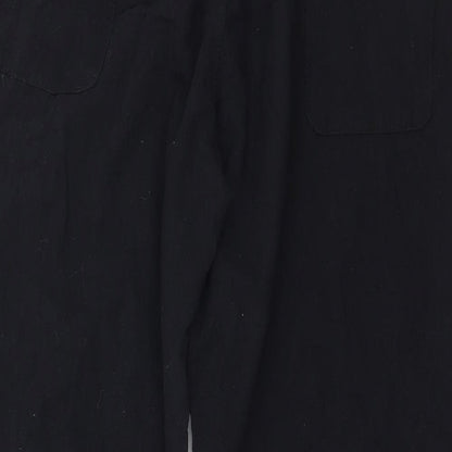 Womens UK Size 2XL Preworn Regular Fit  Black Trousers
