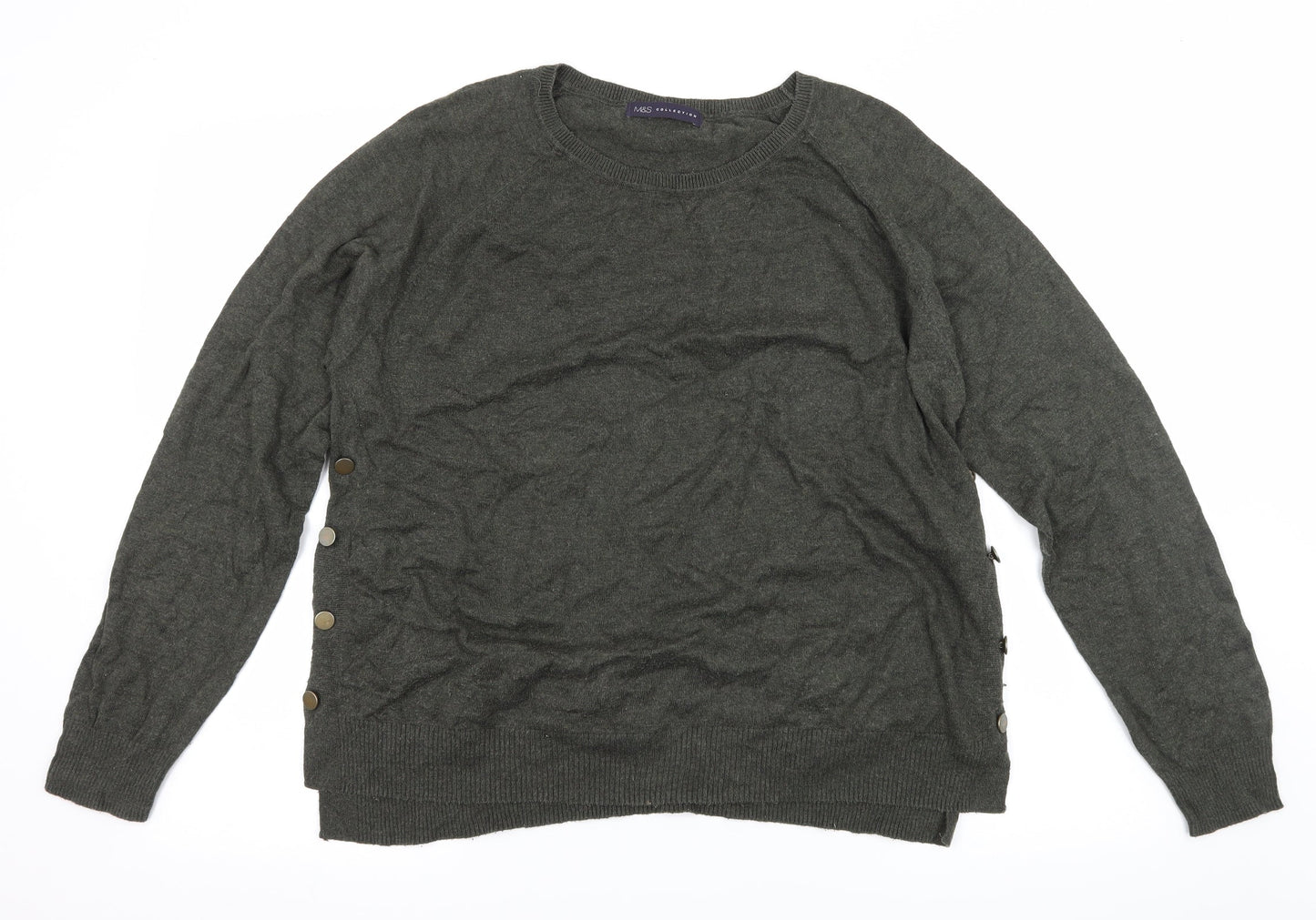Marks and Spencer Womens Green  Knit Pullover Jumper Size L